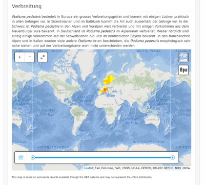 Beispiel Verbreitungskarte mit schönerer bzw. besser überblickbaren Hintergrundkarte.